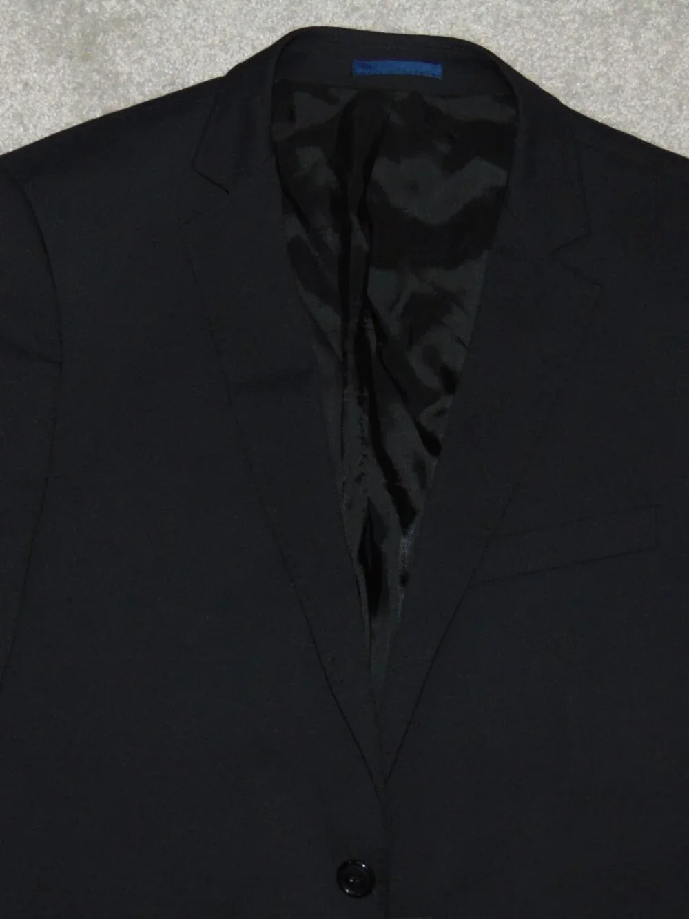 Zara Men's Blazer Suit Jacket Size 40 Black Polyester Two Button